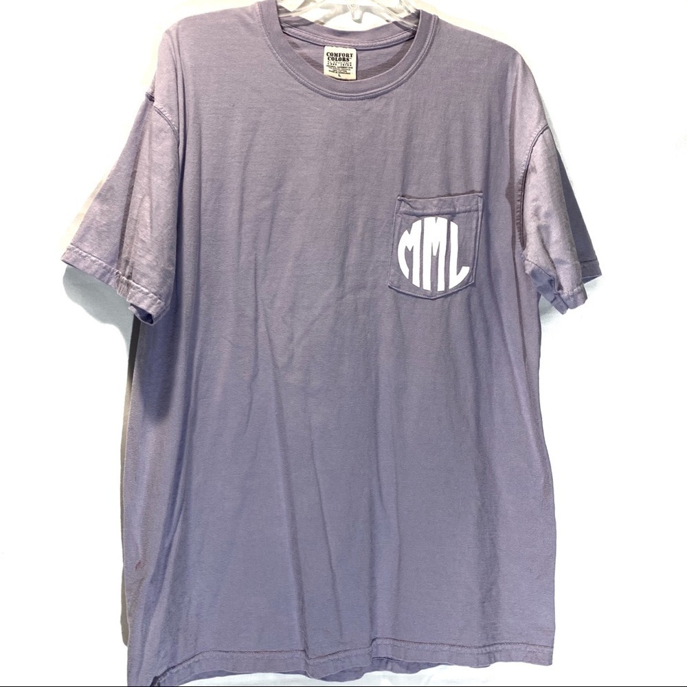 Comfort Colors Short Sleeve Monogrammed MML Shirt Large